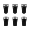 01 kit 6 copos stanley sem tampa termico 473ml preto