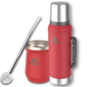 01 kit chimarrao terere stanley com bomba de inox matte red