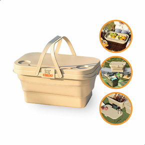 Cesta De Piquenique Cesto Expansvel Para Passeio Camping 3